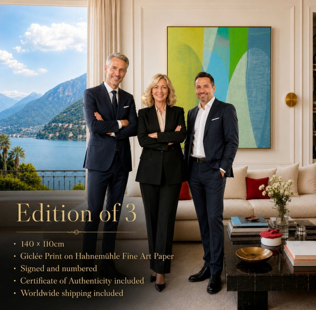 LUGANO | Abstract Wall Art -  ZENPOLYCHROMOS SERIES – Limited Fine Art Edition Alu Dibond 140x110cm