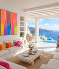 SANTORINI | Abstract Wall Art - ZENPOLYCHROMOS SERIES – Limited Fine Art Edition Alu Dibond 182x140cm
