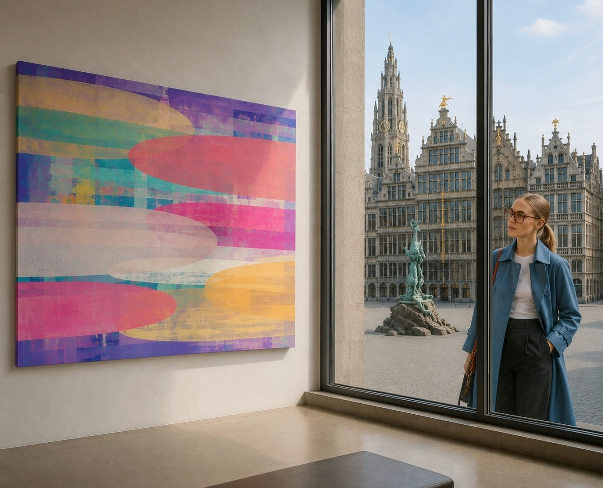 ANTWERP | Abstract Wall Art - ZENPOLYCHROMOS SERIES – Limited Fine Art Edition Alu Dibond 182x140cm