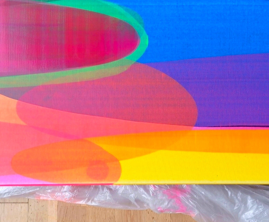 SANTORINI | Abstract Wall Art - ZENPOLYCHROMOS SERIES – Limited Fine Art Edition Alu Dibond 182x140cm